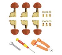 Unxuey Set di 6 pioli per accordatura della chitarra, set di accordatori per la testa della macchina, corde per chitarra con tutti gli accessori di montaggio, accordatori di bloccaggio completi per