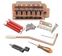 Unxuey Set di selle per chitarra elettrica a 6 corde per chitarra elettrica a destra Tremolo per chitarra Fender Strat Squier stile con Whammy Bar colore rame rosso