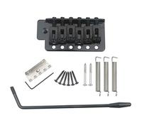 Unxuey Set di sistema tremolo per chitarra elettrica con diametro 6 mm whammy Bar per chitarra 6 corde Strat Chitarra di ricambio Cordiera - Nero