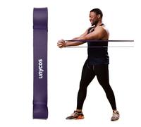 unycos - Banda Elastica Fitness in Lattice, Resistenza Standard 16 - 39 kg, Nastro Antiscivolo 1040 mm per Glutei, Braccia e Gambe, Forza-Muscolazione (Viola)