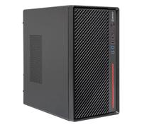 UNYKAch Custodia per computer Micro ATX NUMEN 300 Pro - 4 USB (2×3.0 + 2×2.0), supporto ATX, GPU fino a 250 mm, compatta nero/rosso, ideale per aziende, commercio e istituzioni