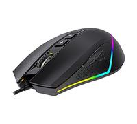 Mouse da gioco USB Unykach Nova M244 con illuminazione RGB 6400 dpi - 5 pulsanti - Utilizzo per destrimani - Cavo da 1,50 m - C