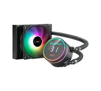 Kit di raffreddamento a liquido Unykach Aquastorm 120 - Ventola da 120 mm - Illuminazione RGB - Display temperatura CPU - Tubo