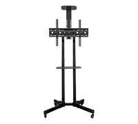 UNYKAch UK501 Supporto da pavimento mobile con ripiani e altezza regolabile per TV VESA 600x400mm e 32-75"