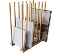 UNZERO Scaffale per arte, supporto in legno per tavole di tela, pannello, telaio, tavolo da disegno, materiale stampato, cuscinetto di carta, piastra di supporto (28 cm di profondità x 48,5 cm di