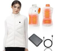 Unzipp Gilet Riscaldato da Donna con Batteria 10000 mAh, Gilet Elettrico Invernale Caldo a Vestibilità Aderente e Confortevole - Ideale per Escursionismo, Campeggio, Uso Quotidiano e Regalo di Natale
