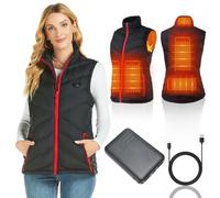 Unzipp Gilet Riscaldato da Donna con Batteria 10000mAh, Gilet Elettrico Invernale Leggero Slim Fit Ricaricabile USB con Tasche - Ideale per Outdoor, Escursionismo, Sci, Regalo Invernale