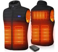 Unzipp Giubbotto Riscaldato Uomo Donna, Gilet Riscaldato Con 10000mAh Batteria 3 Livelli Di Temperatura, Lavabile Per Il Calore Interno Invernale, Attività All'Aperto