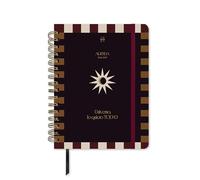 UO Agenda scolastica universale, vista settimanale, inizia a settembre 2026 e termina ad agosto 2027, copertina rigida, include 134 adesivi, elastico, segnalibro a righello e nastro segnalibro, nero