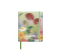 UO Bloom - Agenda scolastica settimanale mini, inizia settembre 2026 e termina agosto 2027, copertina rigida, apertura super comoda a 180 gradi, include 114 adesivi, verde lime