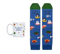 UO Set tazza terra ingoiami e sputami alle Maldive, tazza caffè e calzini divertenti, regali originali per uomo, taglia unica da uomo, regalo fine corso insegnanti