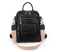 UO Zaino Donne Piccolo PU Cuoio Moda Multifunzione Zaino con Tassel Design Borse a Spalla Cerniera a scomparto multiplo