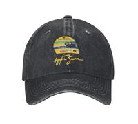 UOARQAUJ Casual Ayrton Senna Racing Car Berretti da Baseball Uomini Donne Distressed Lavato Snapback Cappello attività All'aperto Cappelli Regolabili cap