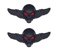 UOCAI 2 adesivi per auto con teschio in metallo 3D, per auto e moto