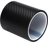 UOCAI Pellicola per Auto Nero, 10 cm * 3 m Pellicola in Fibra di Carbonio, Pellicola Protettiva per Auto, Pellicola Adesiva Decorativa in Carbonio per Auto, Protezione per Soglie delle Porte