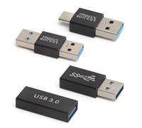 UOCAI Set di 4 adattatori USB 3.0,USB 3.0 Maschio a Femmina 3.0, Femmina a Femmina Maschio a Maschio USB maschio a tipo C per la il Trasferimento Efficiente Dati per Smartphone PC laptop Tablet