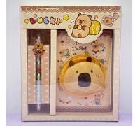 UOCAI Taccuino con penna, diario dei cartoni animati per bambini, chiusura magnetica, in poliuretano, design Capybara, perfetto per gli appassionati di Capybara, studenti, regalo di compleanno, fai da