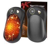 UODIR Scaldamani Elettrico Powerbank 10000mAh Regalo per Uomo - Confezione da 2 Scaldamani Ricaricabili per Natale