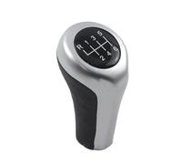 UOEMCRTB Copri Pomello Cambio Pomello Del Cambio In Pelle A 5/6 Marce Per B&MW Serie 1 3 5 E 6 E30 E32 E34 E36 E38 E39 E46 E53 E60 E63 E83 E84 E90 E91(Argento,6 speed)