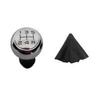 UOEMCRTB Copri Pomello Cambio Pomello Del Cambio Manuale A 5 Marce VTS Sportivo E In Pelle Per Peugeot 307 308 408 2008 206 207 208 301 3008(Leather+knob)