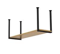 uofgcru Scaffali portaoggetti montati a soffitto,mensole industriali da soffitto,mensole sospese galleggianti,mensole in Legno per Bar Garage Ristorante,Legno massello e Ferro Metallico(100×30×50cm)