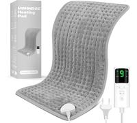 UOHHBOE Termoforo Elettrico Tappetino Riscaldante 9 Impostazioni di Temperatura Lavabile in Lavatrice 4 Timer 60x30cm Con Spegnimento Auto Termoforo Cervicale Spalle Schiena Addome e Gambe