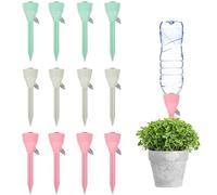 Uoimky Irrigazione automatica, 12 pezzi, sistema di irrigazione regolabile da giardino con valvola di controllo sbloccabile lentamente, irrigazione a goccia, erogatore di acqua per piante da