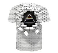 Uomini 3D Tees New Manica Corta T Shirt Estate Ace Spades Card Lettere Stampa Top, Illusione ottica + bianco, 3XL