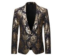 Uomini Autunno e Inverno Cappotti Giacca stampata collo a Maniche Lunghe Vestito casual Cappotto Formale Morbido Cappotto Uomo Blu Elettrico, Le Noir, S