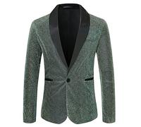 Uomini Autunno e Inverno Cappotti Giacca stampata Collo Rabattu Manica Lunga Vestito casual Cappotto Solido Tasca Pulsante Cappotto Giacca Uomo Lavora senza, Verde menta, XL