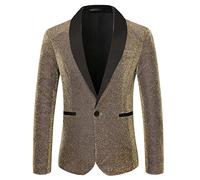 Uomini Autunno e Inverno Cappotti Giacca stampata Collo Rabattu Manica Lunga Vestito casual Cappotto Solido Tasca Pulsante Cappotto Giacca Uomo Lavora senza, oro, S