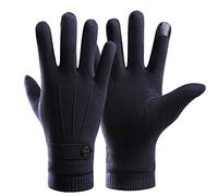 Uomini Autunno Inverno Caldo Per Touch Screen Guanti Finti Addensare Fodera in Peluche Elastico Polsino Maglia Guida Ciclismo SMS Guanti Antivento Guanti Per Uomo Sottile