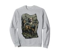 Uomini Bambini Ragazzi Cervi Caccia Foresta Fauna Selvatica Cacciatori Bambino Felpa