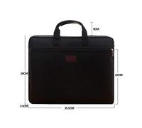 Uomini borsa di tela borsa Portable Document A4 ufficio donne borsa incontrare multistrato file di informazioni valigetta,nero