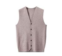 Uomini Bottoni Caldo Maglia Gilet Solido Scollatura a V Senza maniche Casuale Business Maglione Gilet, Y, XXL