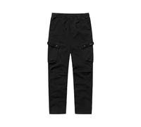 Uomini Cargo Pantaloni Cascal di Grandi Dimensioni Tinta Unita Laterale Multi Tasche Pantaloni Lunghi Tasche Outdoor Escursionismo Lavoro Pantaloni, Nero , 4XL