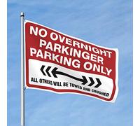 Uomini Cave Decor No Overnight Parkinger Parking Only Flag College Poster per ragazzi Man Cave Decor (Dimensioni: 120 x 180 cm)