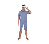 Uomini costume da bagno, taglia L, a strisce blu e bianca spiaggia di Carnival Beach Party
