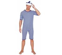 Uomini costume da bagno, taglia M, a strisce blu e bianca spiaggia di Carnival Beach Party