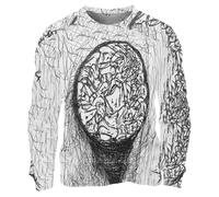 Uomini Costumi Costume Adulto Girocollo Felpe Per Uomo Uk Mens Irregolare Stampa 3D Maglione Senza Cappuccio Felpa Maglione Rotondo Top Pullover Oversize Loose Fit Streetwear Felpa, Rosa acceso, XXL