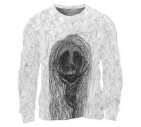 Uomini Costumi Costume Adulto Girocollo Felpe Per Uomo Uk Mens Irregolare Stampa 3D Maglione Senza Cappuccio Felpa Maglione Rotondo Top Pullover Oversize Loose Fit Streetwear Felpa, bianco, 4X-Large
