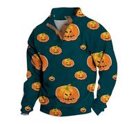 Uomini Costumi di Halloween Adulto Tie Dye Felpa Uomo Felpa con cappuccio Zucca Stampata Felpe con cappuccio Felpe Carino Cartone animato Decomporre Zucche Pullover Pullover Manica Lunga Pullover Top