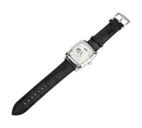 Uomini Cronografo Uhr, Fase Luna Lussuosa Scheletro Orologio da Polso Meccanico Automatico per le Mani per Affari (Argento e bianco)