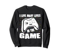 Uomini di Abbigliamento dei Giocatori Vivo Molte Vite nei Videogiochi di Gioco Felpa