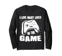 Uomini di Abbigliamento dei Giocatori Vivo Molte Vite nei Videogiochi di Gioco Maglia a Manica