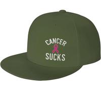 Uomini Donna Berretto da Baseball Il Cancro Fa Schifo Cappellino da Baseballberretto Leggera Cappello da Sole Protezione Solare Cappello Piatto per Alpinismo All'Aperto Pesca