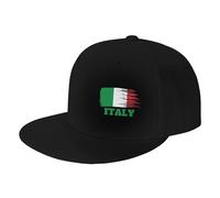 Uomini Donna Visiera Baseball Cappellino Bandiera Dell'Italia Cappellino da Baseballberretto Moda Cappelli da papà Regolabile Cappello Piatto per Golf Sport Trucker