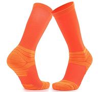 Uomini Donne Compressione Corrente Gym Socks Ginocchio Alto Supporto Calze Traspirante Ciclismo Sport Calzini for Pallacanestro da calcio Sport all'aperto ( Color : Orange , Size : US 6-10 EU 38-44 )