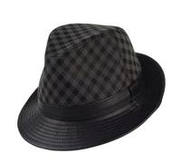 Uomini/Donne Inverno Pelle Scamosciata Stampa Geometrytop Cappelli Per Gentiluomini Britannici Wide Brim Fedoras, Stampa Sei, XXL 59 60cm