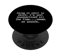 Uomini donne senza supervisione divertente perché l'adulto è difficile PopSockets PopGrip Adesivo